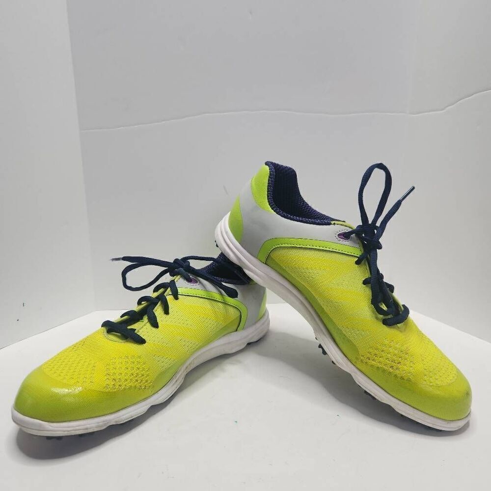 FootJoy Womens Neon Yellow Gray Golf Shoes Sneakers Size 7M